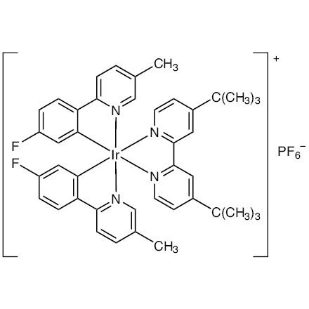 CAS 808142-88-3|(4،4'-Di-tert-butyl -2، 2'-bipyridine-κ2N1، N1 ') [مكرر [5- فلورو -2- (5- ميثيل {{ 16}} بيريدينيل- N) فينيل- C1]] إيريديوم هيكسافلوروفوسفات