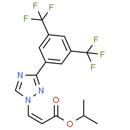 رقم CAS: 1333152-22-9 (Z) -isopropyl 3- (3- (3، 5- bis (trifluoromethyl) phenyl) -1 H -1 ، 2 ، 4- تريازول -1- يل) أكريليت