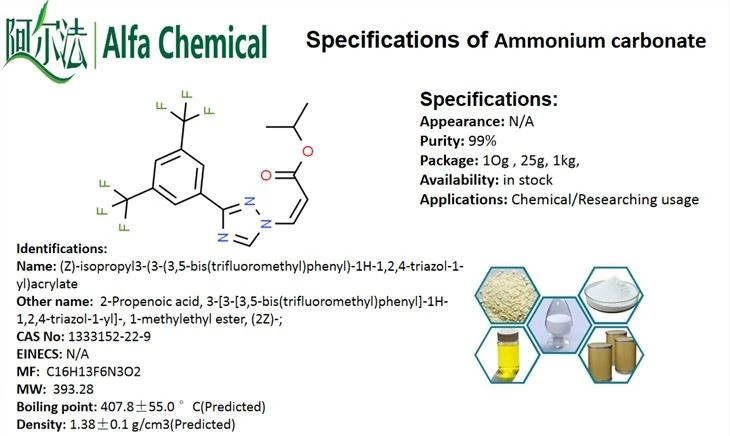 CAS No: 1333152-22-9 (Z)-isopropyl3-(3-(3,5-bis(trifluoromethyl)phenyl)-1H-1,2,4-triazol-1-yl)acrylate